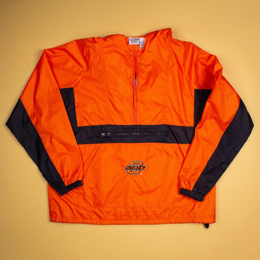 Oklahoma State Cowboys Hibbett Sports Pullover Windbreaker Jacket Men's Size L